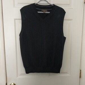 Jasso Elba Men's V-Neck Sweater Vest in Black
